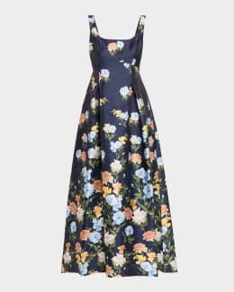 SACHIN BABI Alanna Floral-Embroidered Strapless Mini Dress | Neiman Marcus