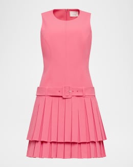 Cinq a Sept Regan Sleeveless Pleated-Skirt Blazer Mini Dress | Neiman Marcus