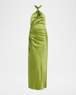 mick silk dress Veronica Beard Mick Floral-print Silk Maxi Dress in Gray