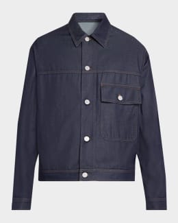 Giorgio Armani Men's Seersucker Patch-Pocket Blazer | Neiman Marcus