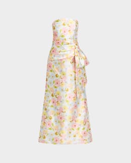 shoshanna raven cap-sleeve floral lace a-line maxi dress Shoshanna Raven Lace Maxi Dress