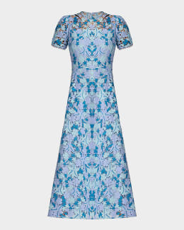 Milly 3D Garden Lace Mini Dress | Neiman Marcus