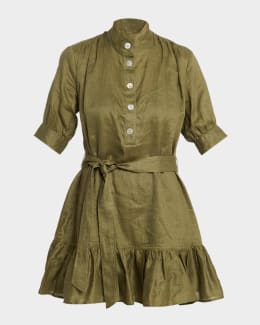 knitted strap dress Wide Rib Knit Dress in Beige main image 1