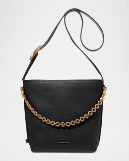 MCM ショルダーバッグ ブラック ゴールドチェーン MCM Zip Leather Shoulder Bag | Neiman Marcus