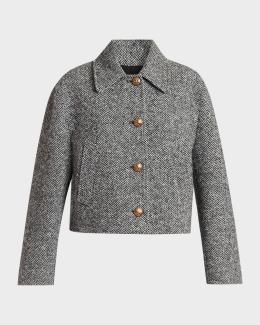 L'AGENCE Chita Cropped Tweed Jacket | Neiman Marcus