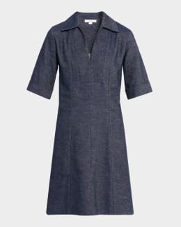 Theory Sleeveless Nappa Leather Mini Dress | Neiman Marcus