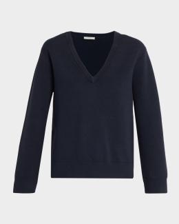 LOEWE Draped V-Neck Sweater | Neiman Marcus