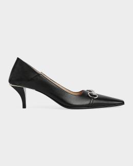 GUCCI 黒 レース ハイヒール　24センチ Gucci 75mm Boulevard Leather Pumps | Neiman Marcus
