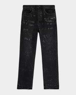 PURPLE Men's Patent Film Coated Skinny Jeans | Neiman Marcus