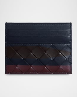 Bottega Veneta Men's Intrecciato 15 Bicolor Leather Bifold Wallet