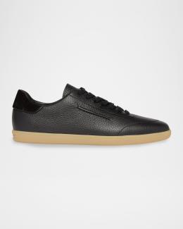 Men's Triple Stitch Deerskin Leather Sneakers | Neiman Marcus