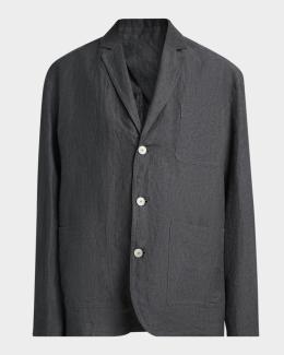 Jacquemus Men's Leather and Shearling Bomber Jacket | Neiman Marcus