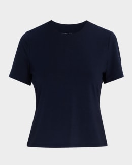 Veronica Beard Timothy Twist-Front Denim Shirt | Neiman Marcus