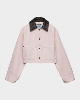 Prada Fleece Zip-Front Jacket | Neiman Marcus