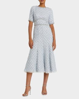 Mac Duggal Floral Tulle A-Line Cocktail Dress