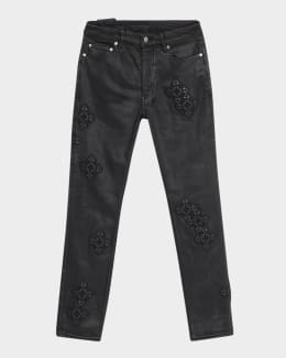 Saint Laurent Men's Loose-Fit Faded Denim Jeans | Neiman Marcus