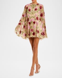 sachin and babi light blue dress Mac Duggal Floral-Embroidered Midi Dress main image 1