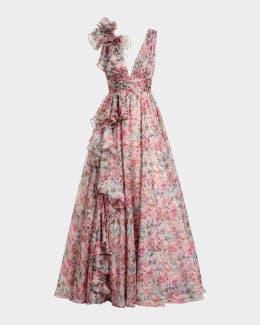 alluring dream navy blue floral mesh lace trumpet midi dress Pink Multicolor Floral Print High Neck Ruffle Hem Cape Mini Dress