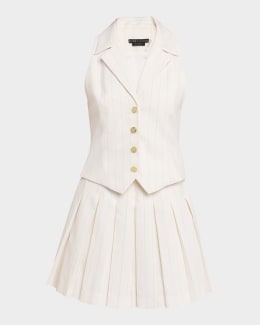 ALICE + OLIVIA Flourish Lily Drop-Waist Mini Dress | Neiman Marcus