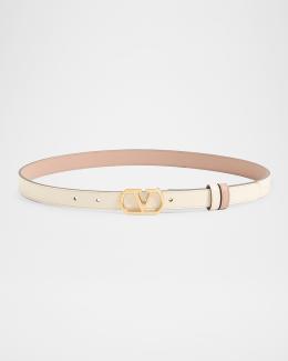 Valentino Garavani VLogo Signature Embellished Leather Belt  display picture 1