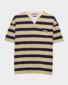 Prada Striped Jersey T-Shirt | Neiman Marcus