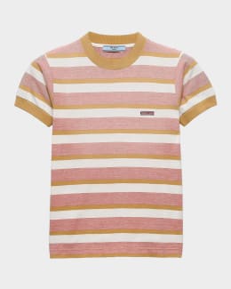 Prada Striped Jersey T-Shirt | Neiman Marcus