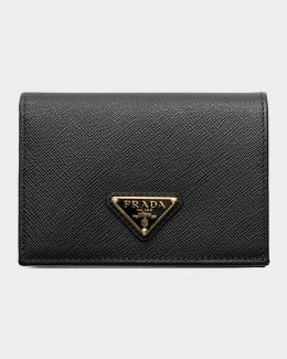 Prada Small Saffiano Leather Trifold Wallet | Neiman Marcus