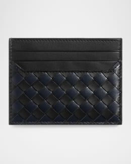 Bottega Veneta Men's Intrecciato 15 Bifold Card Case | Neiman Marcus