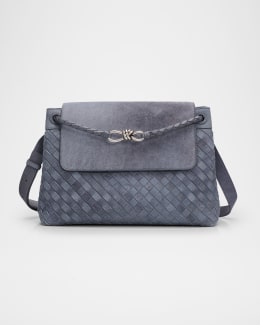 Bottega Veneta Men's Mini Intrecciato Leather Zipped Tote Bag