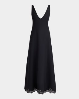 Giorgio Armani Sleeveless Sheer Tiered Zip Maxi Dress | Neiman Marcus