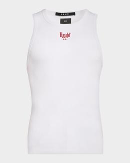 Ksubi Men's Graphic Ribbed Cotton Tank | Neiman Marcus