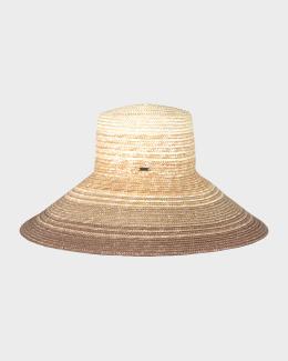 Eugenia Kim Two-Tone Crochet Sun Bucket Hat - Cream & Brown Eugenia Kim Jo Raffia Crochet Bucket Hat | Neiman Marcus main image 4