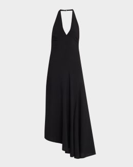 A.L.C. Nara Gathered Short-Sleeve Midi Dress | Neiman Marcus