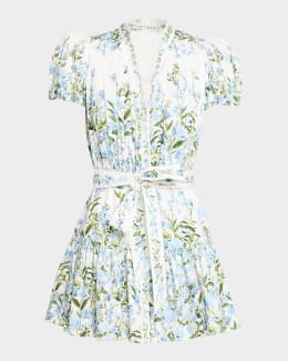 ALICE + OLIVIA Lucy Belted Mini Shirtdress | Neiman Marcus