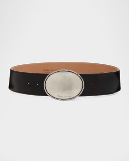 Ralph Lauren Collection Leather Cast Concho Belt | Neiman Marcus