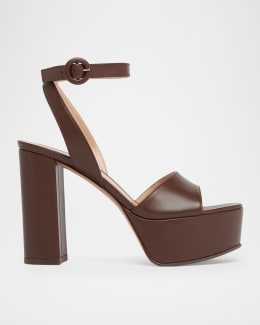 Jimmy Choo 80mm Heloise Satin Platform Sandals | Neiman Marcus