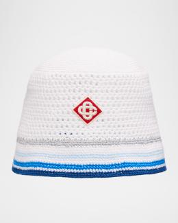 Casablanca Striped Crochet Hat | Neiman Marcus