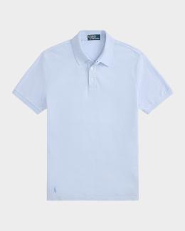 POLO RALPH LAUREN SHORT SLEEVE SHIRT ラルフ Men's Cotton Jacquard Pique Short-Sleeve Polo Shirt | Neiman Marcus