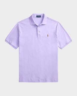 Polo Ralph Lauren Men's Logo Stretch-Cotton Zip-Front Polo Shirt