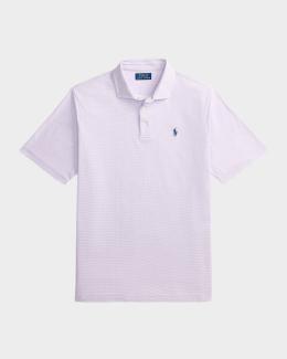 Polo Ralph Lauren Men's Logo Stretch-Cotton Zip-Front Polo Shirt