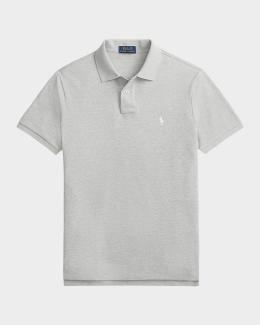 Polo Ralph Lauren Men's Logo Stretch-Cotton Zip-Front Polo Shirt
