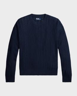 Polo by Ralph Lauren ネイビー リネン100% W34 Polo Ralph Lauren Men's Relaxed Fit Piqué-Knit Linen Cardigan