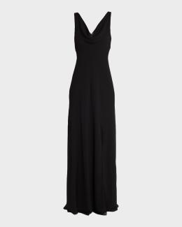 jason wu black halter dress Women's Asymmetric Crepe Back Satin Gown - F.XS
