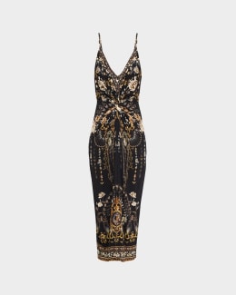 Camilla Camilla x MET Mixed-Media Lace Mini Dress | Neiman Marcus