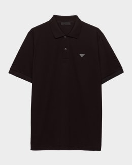 Prada Men's Double-Layer Polo Shirt | Neiman Marcus