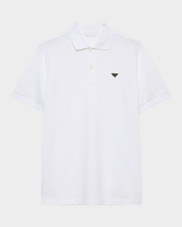 Prada Men's Conceptual Logo Polo Shirt | Neiman Marcus