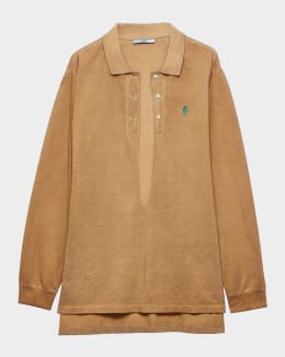 Prada Striped Piqué Polo Shirt | Neiman Marcus