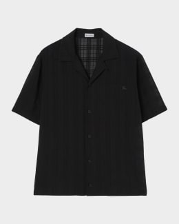 Burberry Men's Cotton Cross Stitch EKD​ Graphic T-Shirt | Neiman