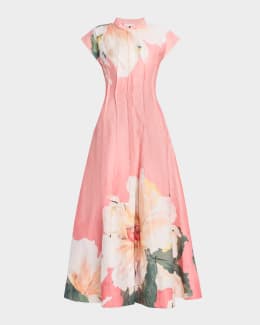 knee length dresses for ladies Maylie Flower Applique Mini Dress  AmericanThreads Boutique White / M