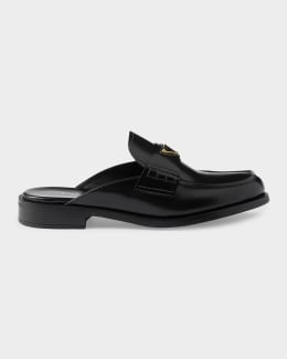 Prada Mesh Fabric Mules | Neiman Marcus